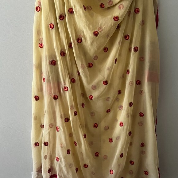 2 piece set, embroidered kameez with Dupatta, Georgette - Picture 4 of 5